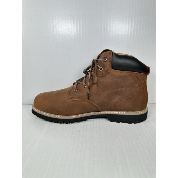 Size 13 Timberland Pro Men's 6" Gritstone Soft Toe Lace Work Boot Solid Brown - Picture 4 of 8